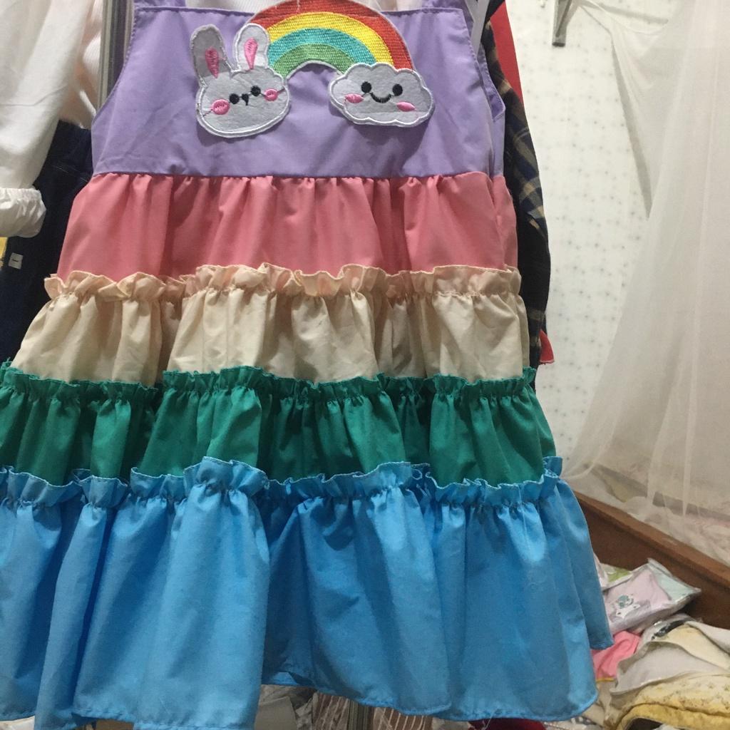 Váy hai dây bảy sắc cho bé gái từ 15-25kg