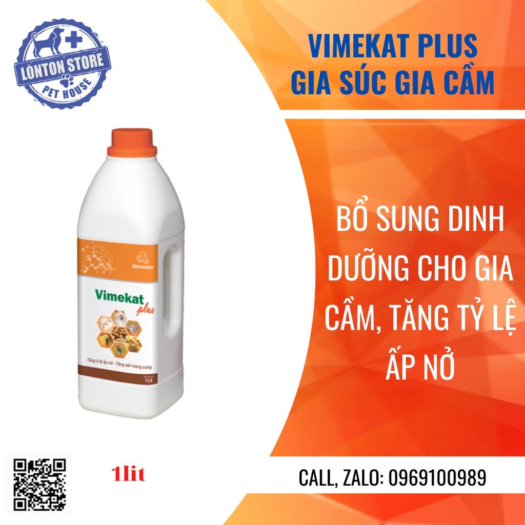 Vimekat Plus - Bổ Sung Dinh Dưỡng Cho Vật Nuôi, gà vịt đẻ trứng, 120ml, 1lit