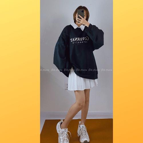 Áo Sweater COVERNAT Form Rộng Unisex Tay Bồng Nam Nữ Mặc Được Chất Nỉ Hàng Xuất Dày Đẹp Không Bai, Không Xù Coolz CZ0999