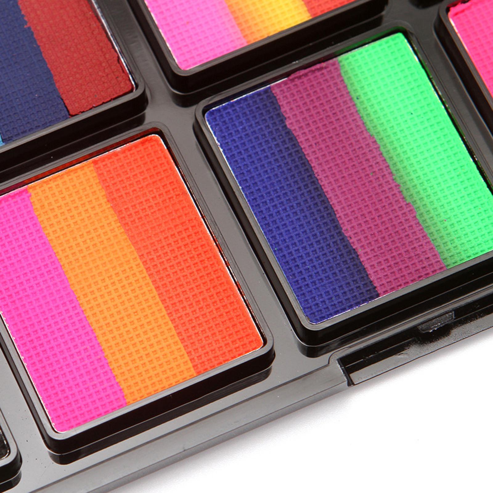 10 Grid Body Paint with Brushes Special Effects Paint Cosmetic Makeup for Cosplay Stage Halloween Party