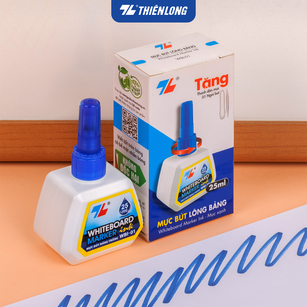 Mực Bút Lông Bảng Thiên Long Wbi - 01 - Màu Sắc Xanh