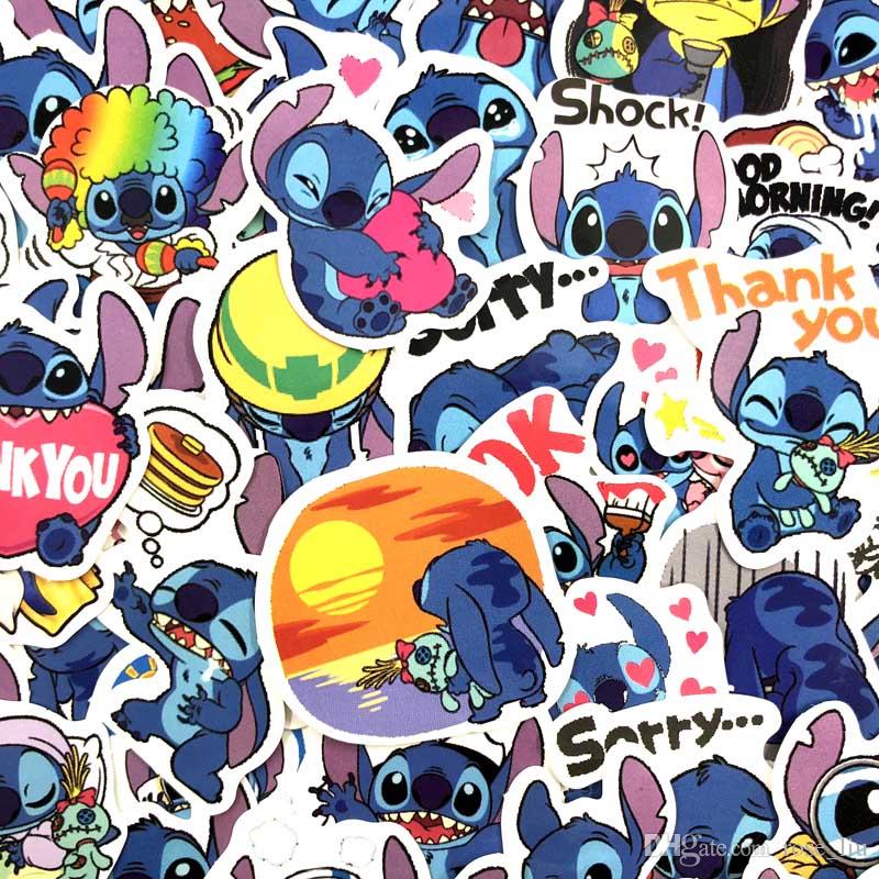 Set 30 Sticker Stitch ảnh decal hình dán ép lụa
