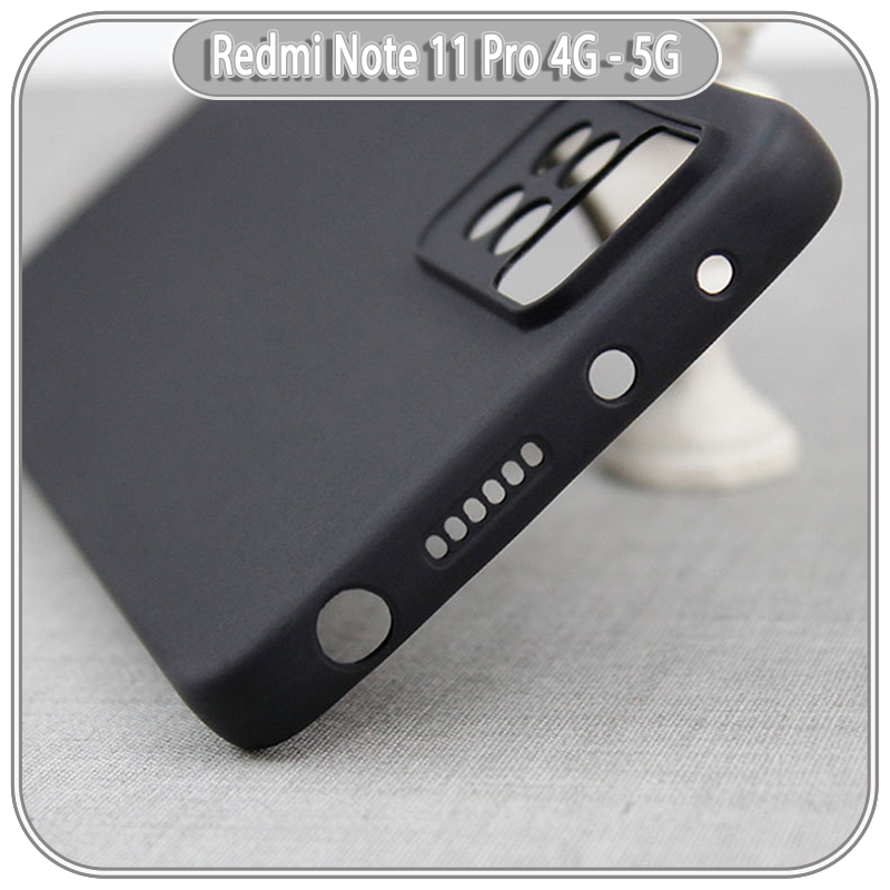 Ốp lưng cho Xiaomi Redmi Note 11 Pro 4G 5G bản quốc tế nhựa dẻo TPU Đen - che camera