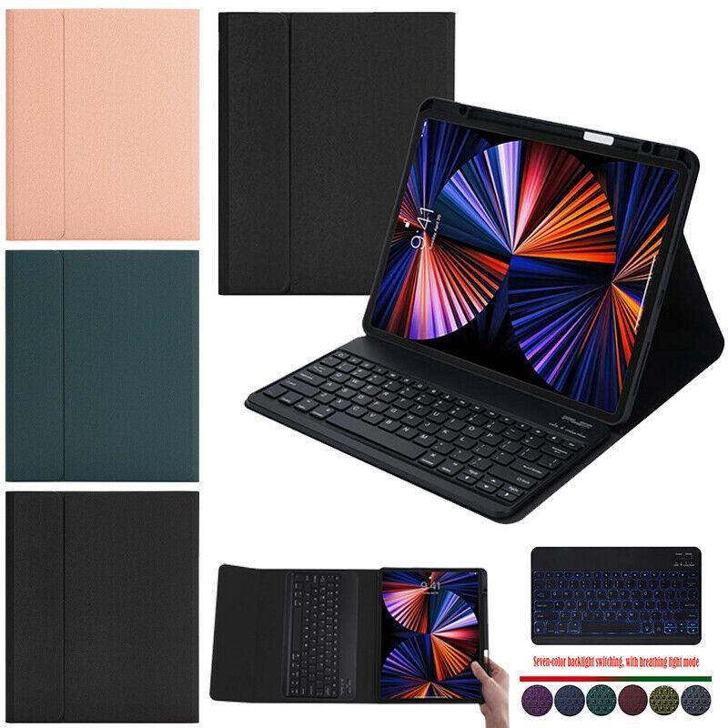 Bao Da Máy Tính Bảng PU Tích Hợp Bàn Phím Bluetooth Không Dây Cho iPad Pro 12.9 "3rd 4th 5th Gen 2018 2020 2021