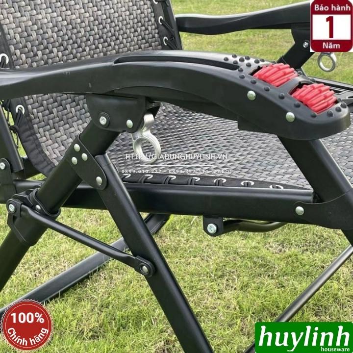 Ghế xếp gấp lưới vân mây đan thư giãn Sumika 636A - Kèm con lăn massage tay - Tải trọng 300kg - Hàng chính hãng