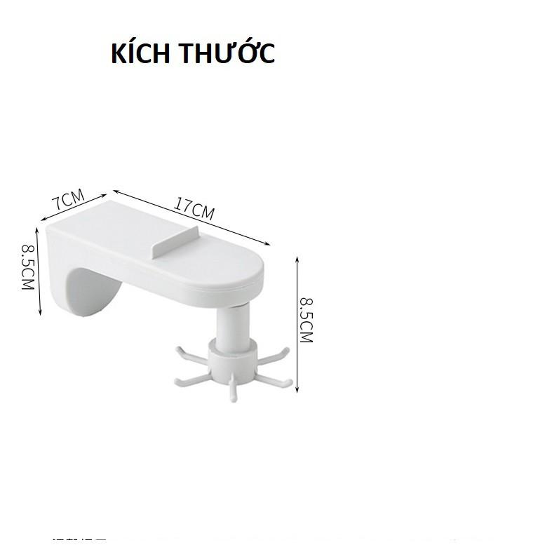 Móc treo thìa muỗng nhà bếp xoay 360 độ gắn tường tiện lợi