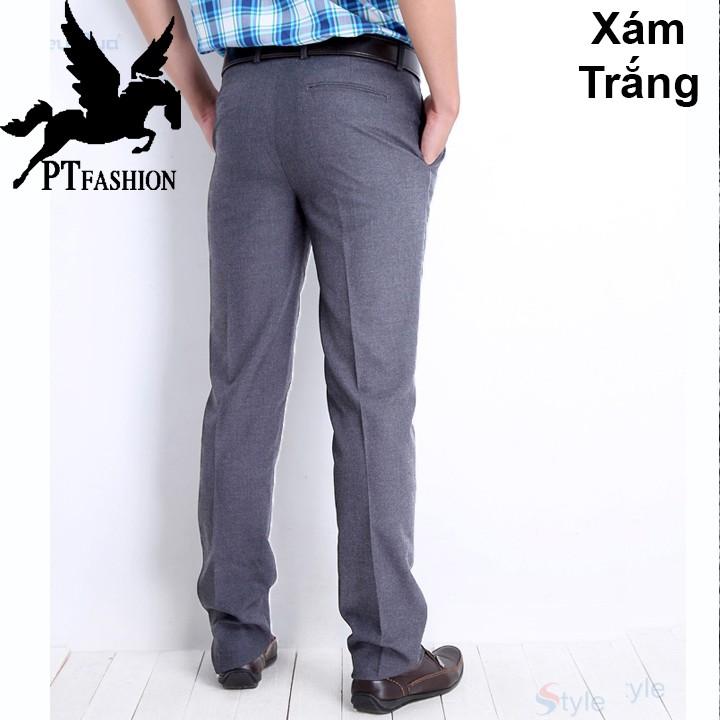 Quần tây nam trung niên cao cấp ống rộng vải dày mềm dễ ủi không ra xù lông