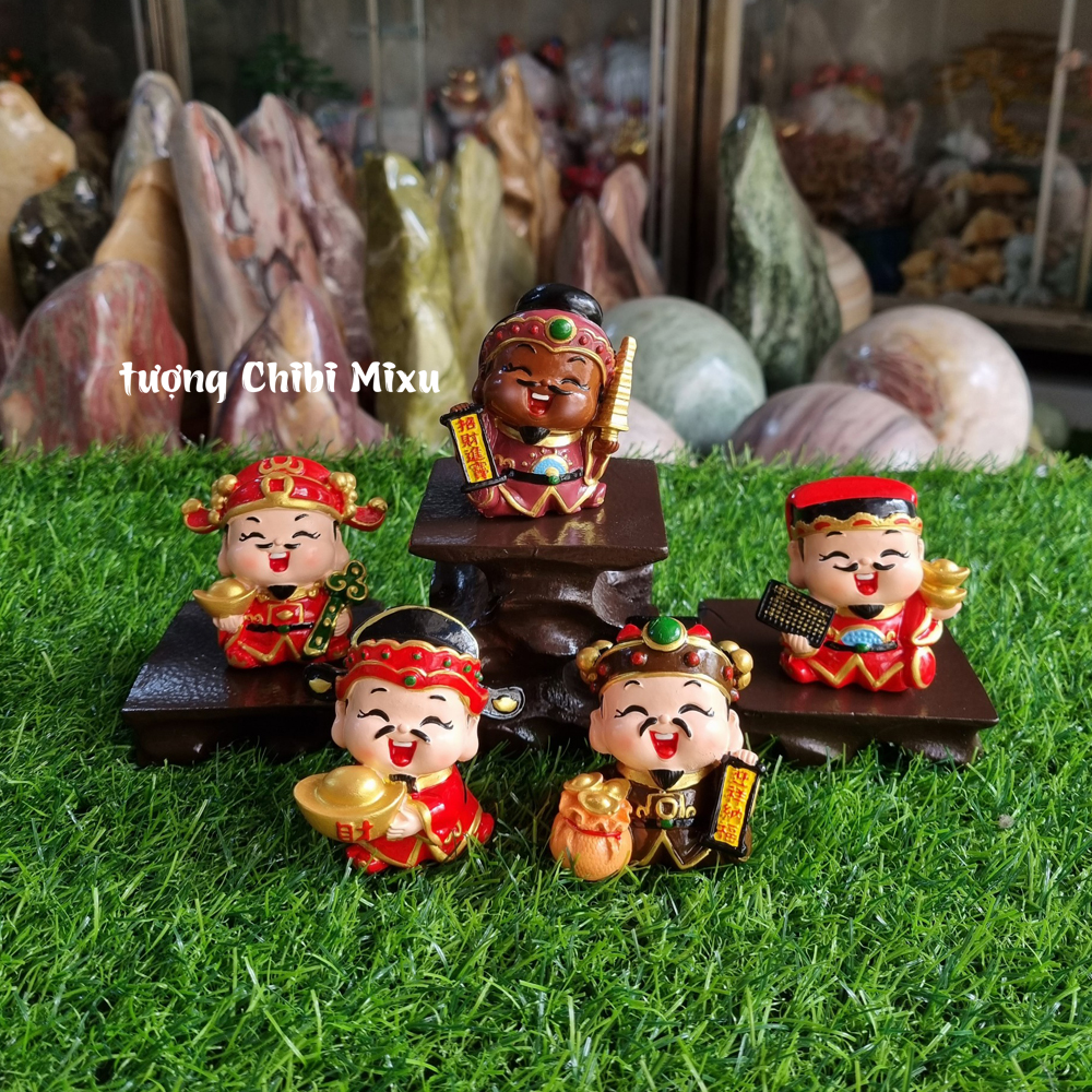 Bộ Ngũ Tài cao cấp kèm chân đế tam cấp vuông lớn