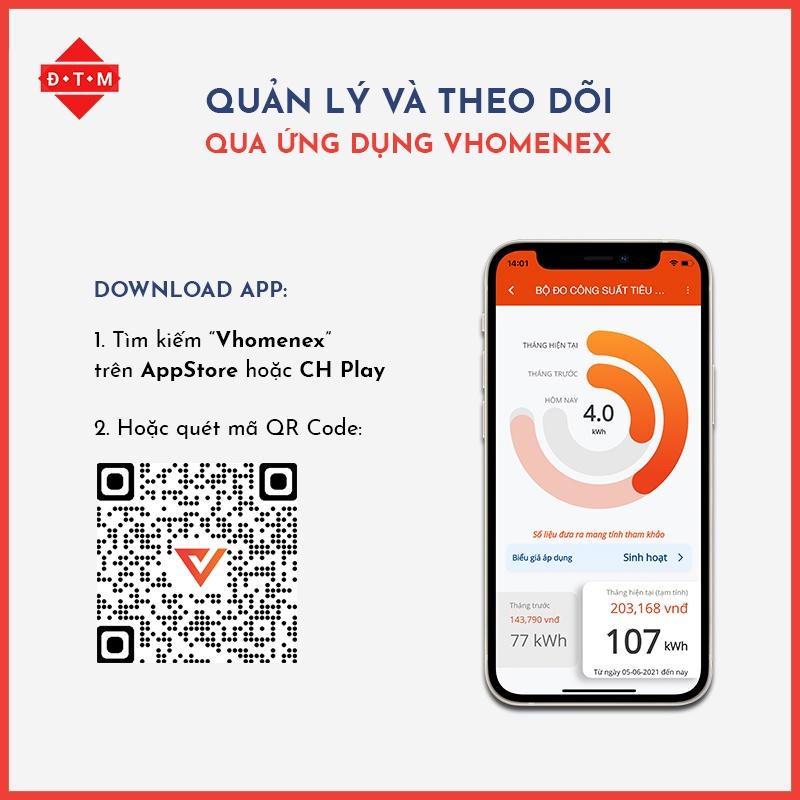 Công Tơ Điện Tử Wifi Thông Minh 1 Pha - Bộ Theo Dõi Tiêu Thụ Điện Năng Thông Minh Vconnex