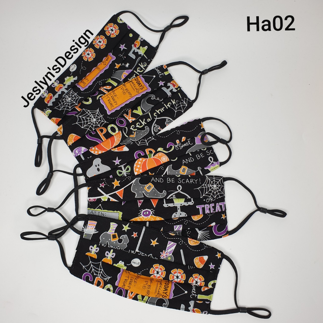 Khẩu trang Halloween vải Thô Mỹ HA02
