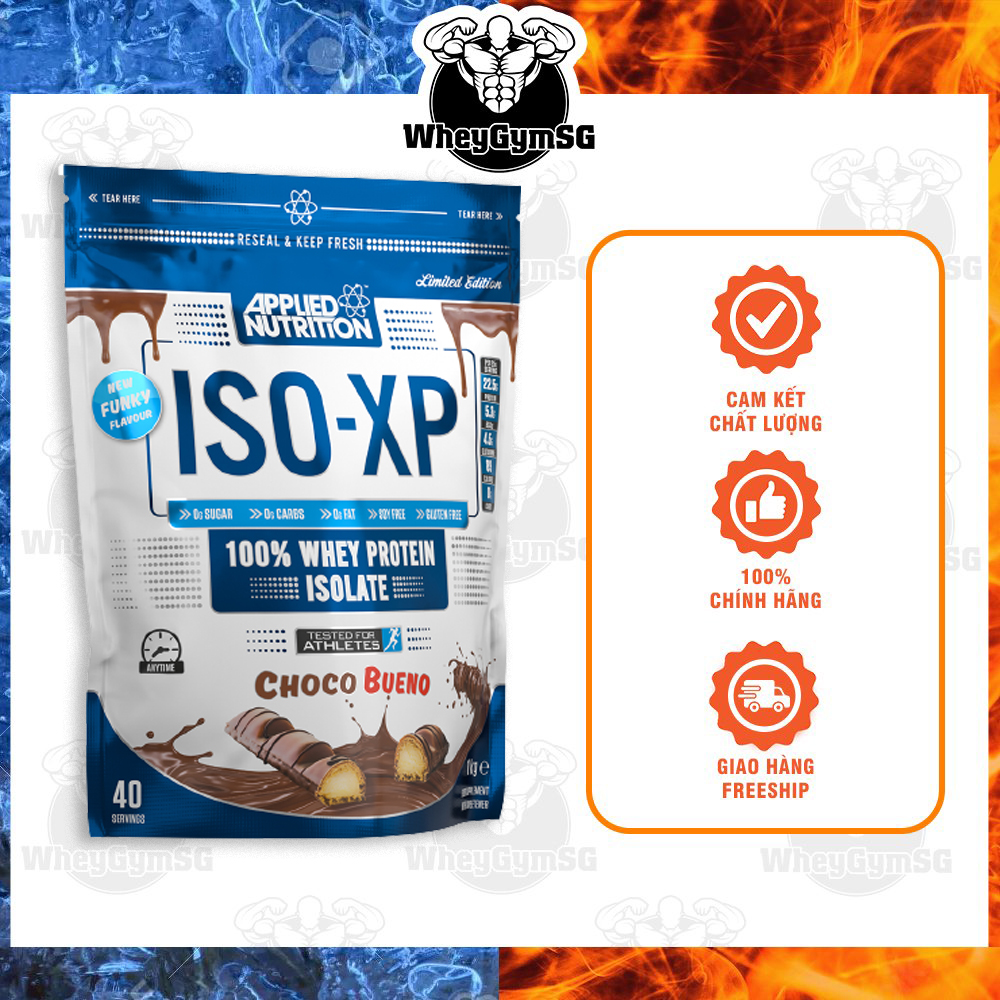 Applied Nutrition Iso Xp 100% Whey isolate 92% Tinh Khiết Sữa Tăng Cơ Giảm Mỡ Nhanh 1KG