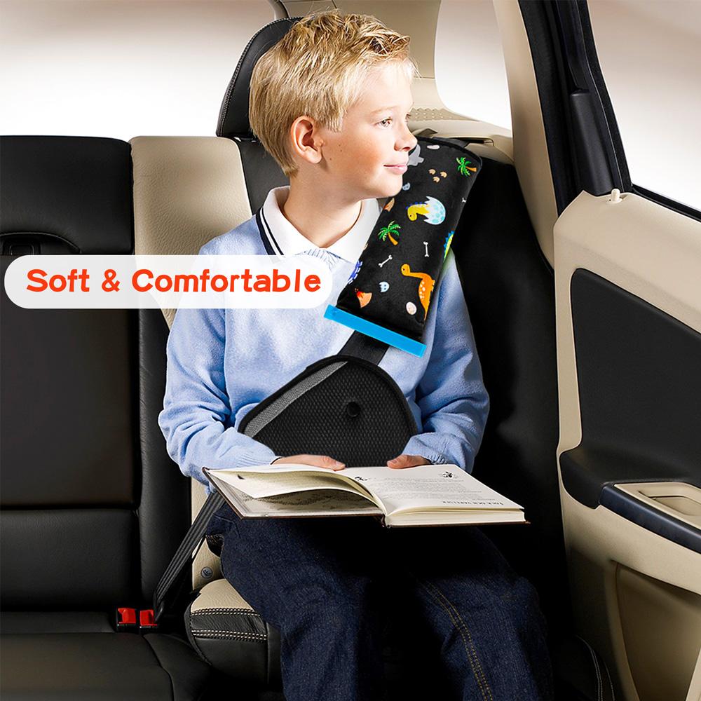4 Dây Đai An Toàn Gối Khủng Long Dây An Toàn Xe Hơi Có Với Kẹp Cho Bé Điều Chỉnh Vai Đai An Toàn Gối Tựa Đầu Cổ tấm Bảo Vệ