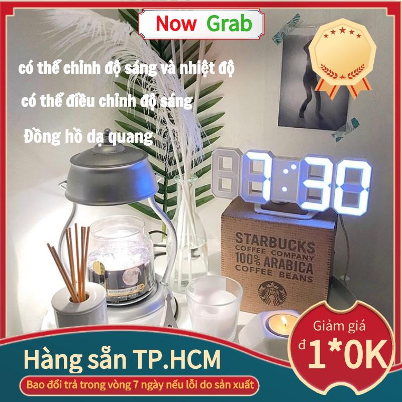 Đồng hồ đèn LED 3D treo tường để bàn phong cách Hàn Quốc sáng đẹp decor phòng ngủ.