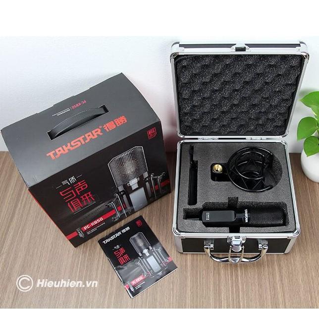 MICRO TAKSTAR PC-K850 Thu Âm Livestream Hát Karaoke Cao Cấp chuyên nghiệp - Hàng Chính Hãng