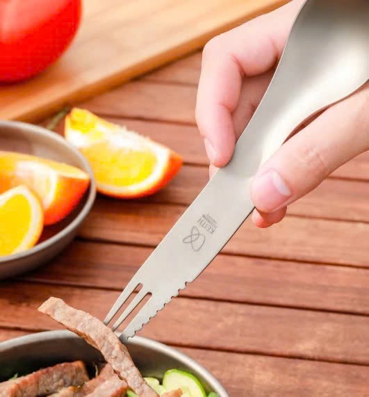 Muỗng đa năng 3 trong 1 (Muỗng Dao Nĩa) Keith Titanium Ti5231