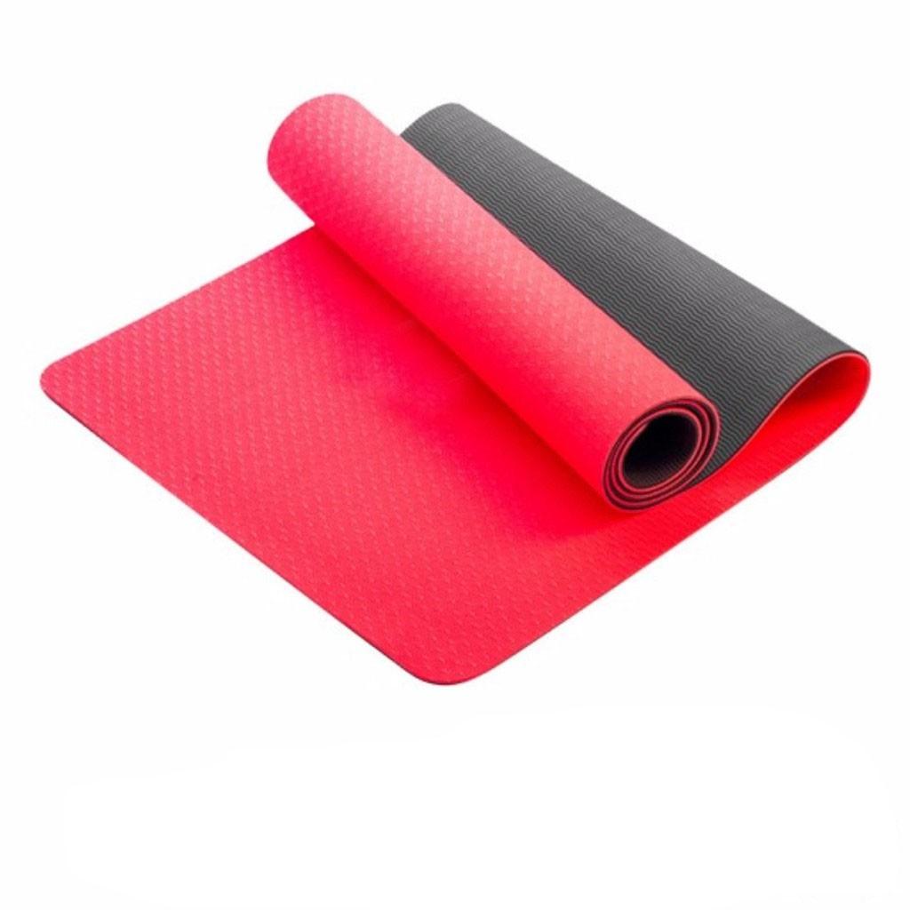 Thảm tập yoga, tập gym 2 lớp 6mm chống trơn trượt cao cấp siêu bền siêu đẹp ( Sẵn hàng )