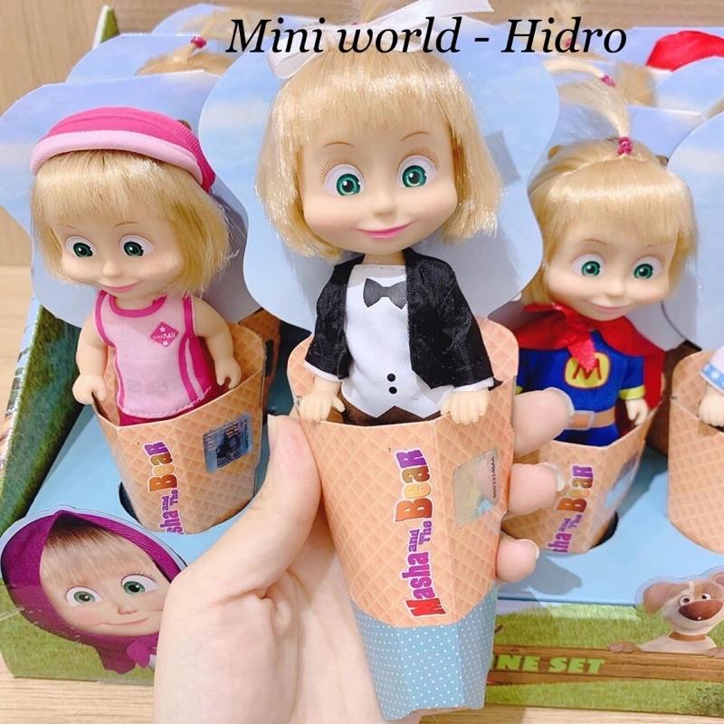 Búp bê kem Masha in cone, búp bê Masha và gấu bear