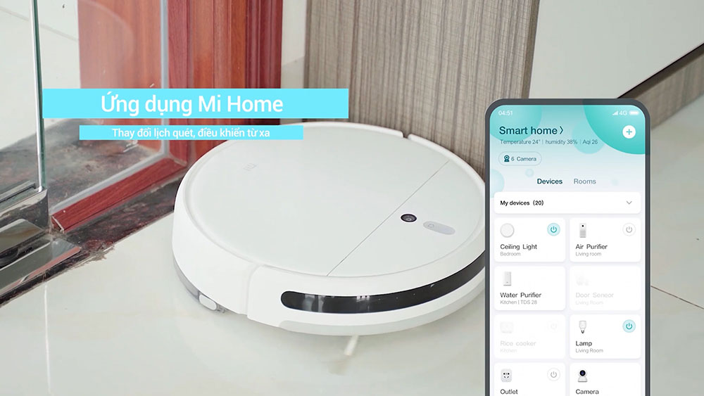 Siêu Robot chuyên hút bụi lau nhà Xiaomi Vacuum Mop 2 STYTJ03ZHM - Hàng Chính Hãng