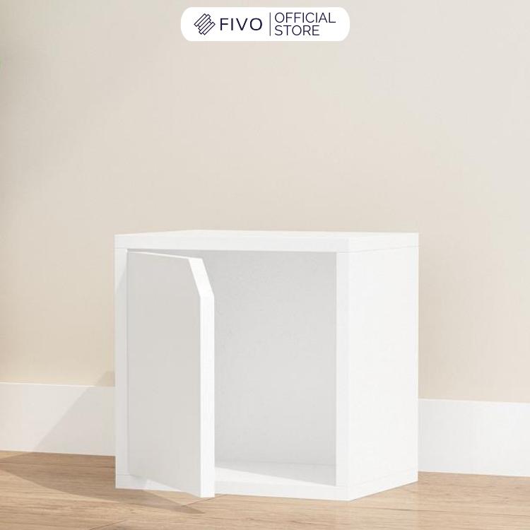 Kệ Gỗ Tổ Ong Đa Năng Chất Liệu MDF FIVO FB02 Có Cửa Nhiều Màu Sắc Để Đồ Tiện Lợi (30 x 24 x 30 cm) - Hàng Chính Hãng