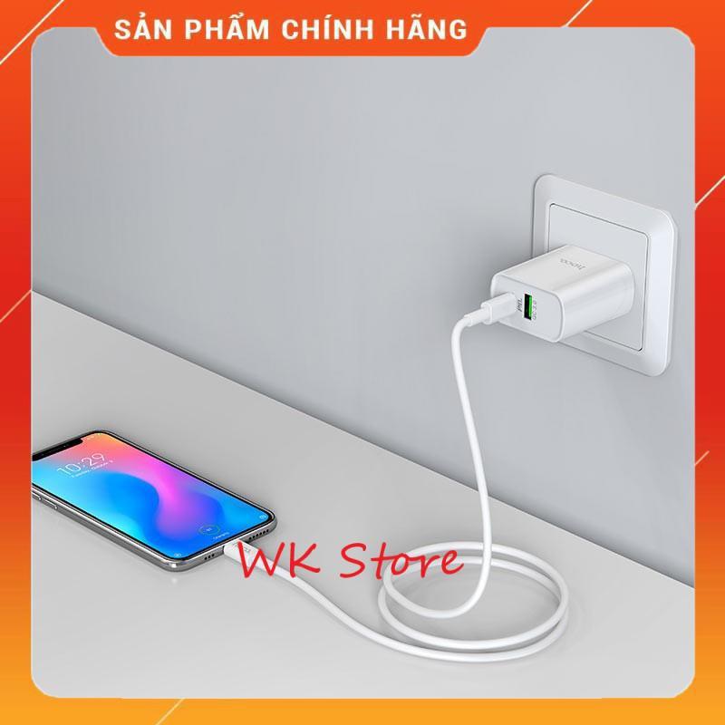 Bộ sạc nhanh (cốc+ cáp ) 2 cổng Hoco C80A cho iphone và android - Hàng chính hãng