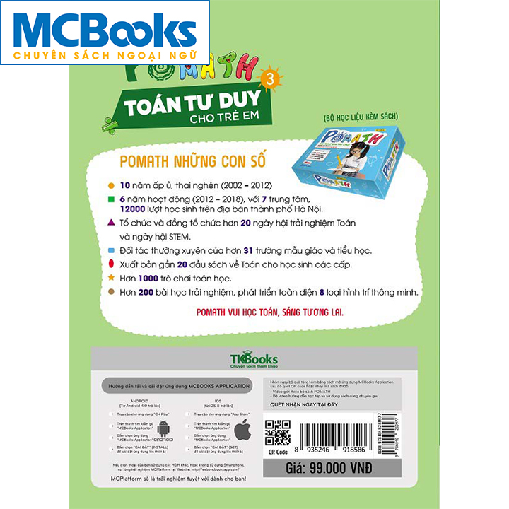 POMath-Toán tư duy cho trẻ em tập 3-Sách học toán tư duy toán- Toán tư duy cho trẻ em từ 4 – 6 tuổi-Mcbooks