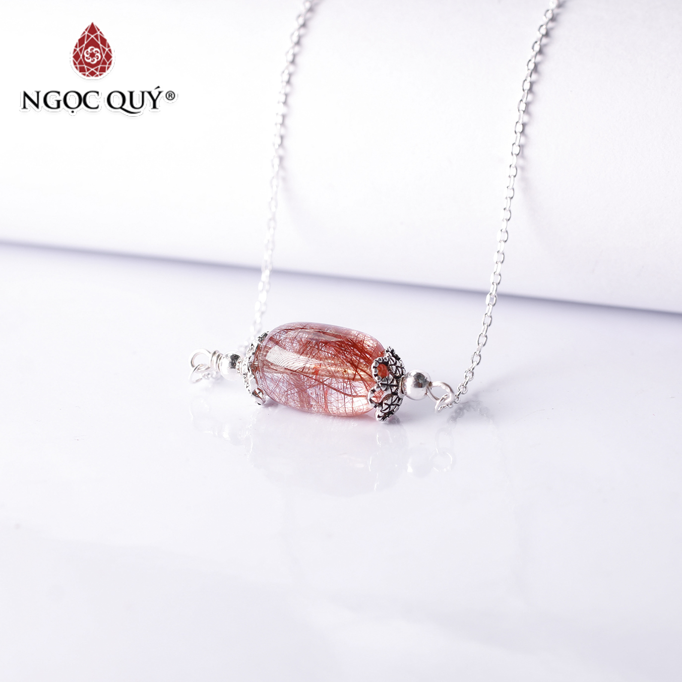 Lắc tay bạc hạt đá thiên nhiên - Ngọc Quý Gemstones