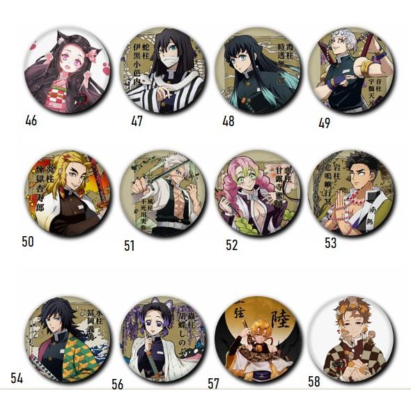 Huy hiệu cài áo Huy hiệu mica nhân vật Kimetsu no yaiba nhân vật Kimetsu no yaiba