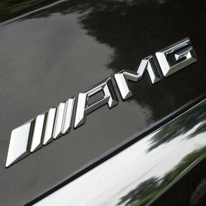 Decal 3D chữ nổi AMG dán xe đuôi ô tô - Kích thước:18.5*1.5cm, chất liệu nhựa ABS cao cấp