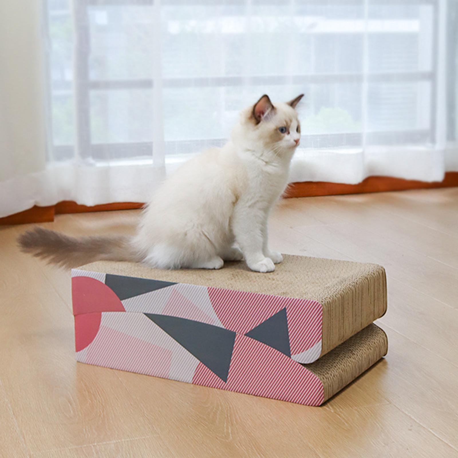 Corrugated Scratching Bed Foldable Scratch Pad Kitty Cat Scratcher Cardboard