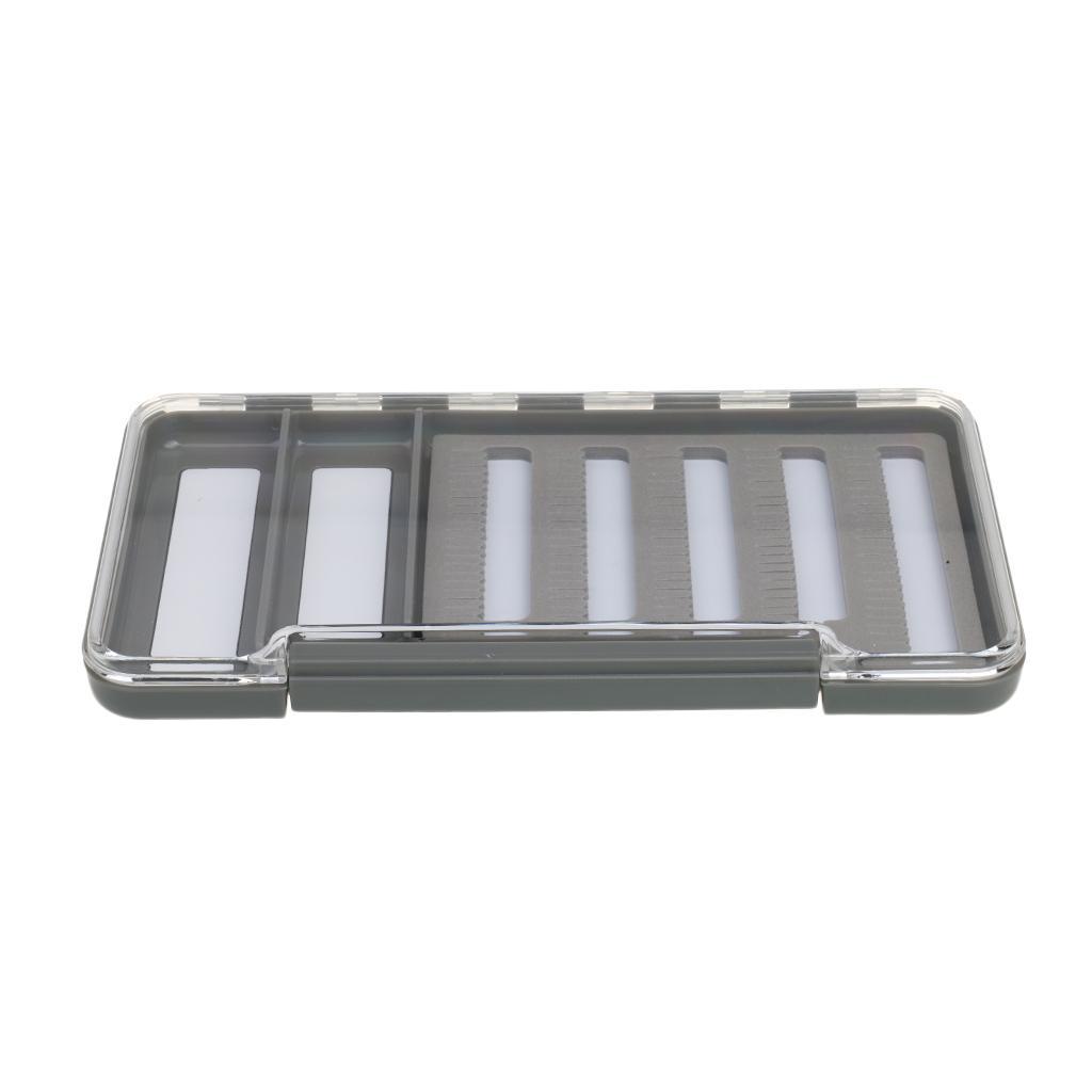 Clear Fly Box Foam Insert Hooks Compartment Fishing Tackle Storage Box
