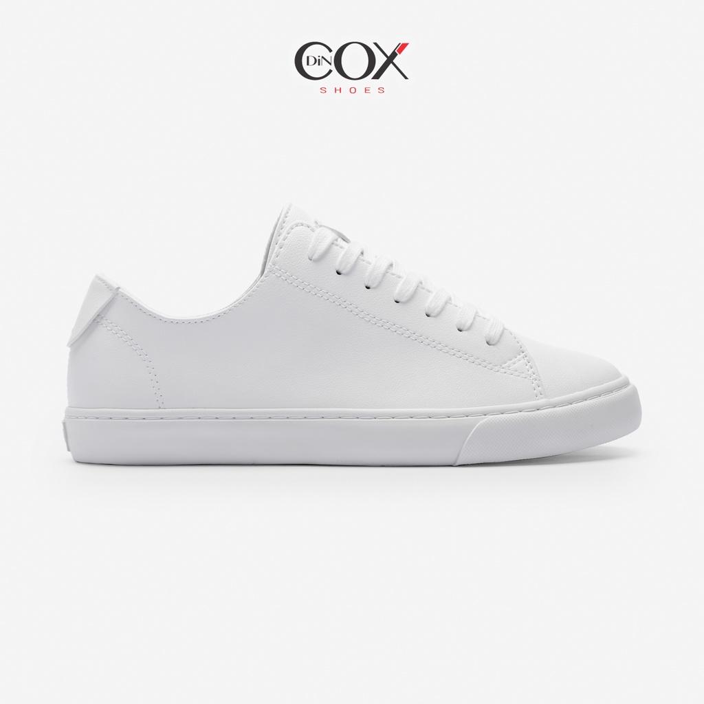 Giày Sneaker Da Unisex DINCOX D34 Phong Cách Trẻ Trung Sành Điệu White - Trắng