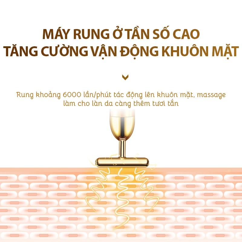(Hàng Có Sẵn) Cây lăn massage mặt nâng cơ săn da mặt giảm nếp nhăn &amp; Máy Mát Xa Mắt Mini (Hàng Chính Hãng)