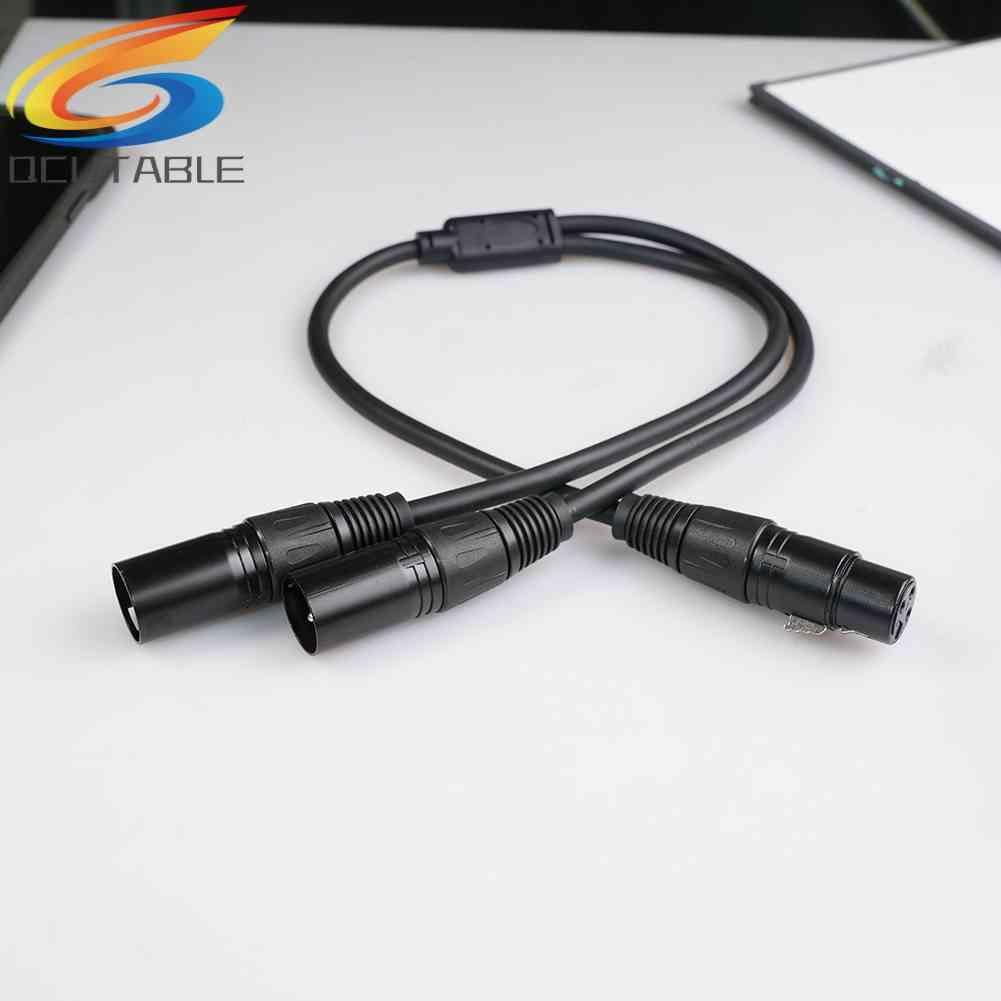 Cáp Chia 3 Pin XLR Sang XLR KéP HìNh Chữ Y 50cm - MàU Đen