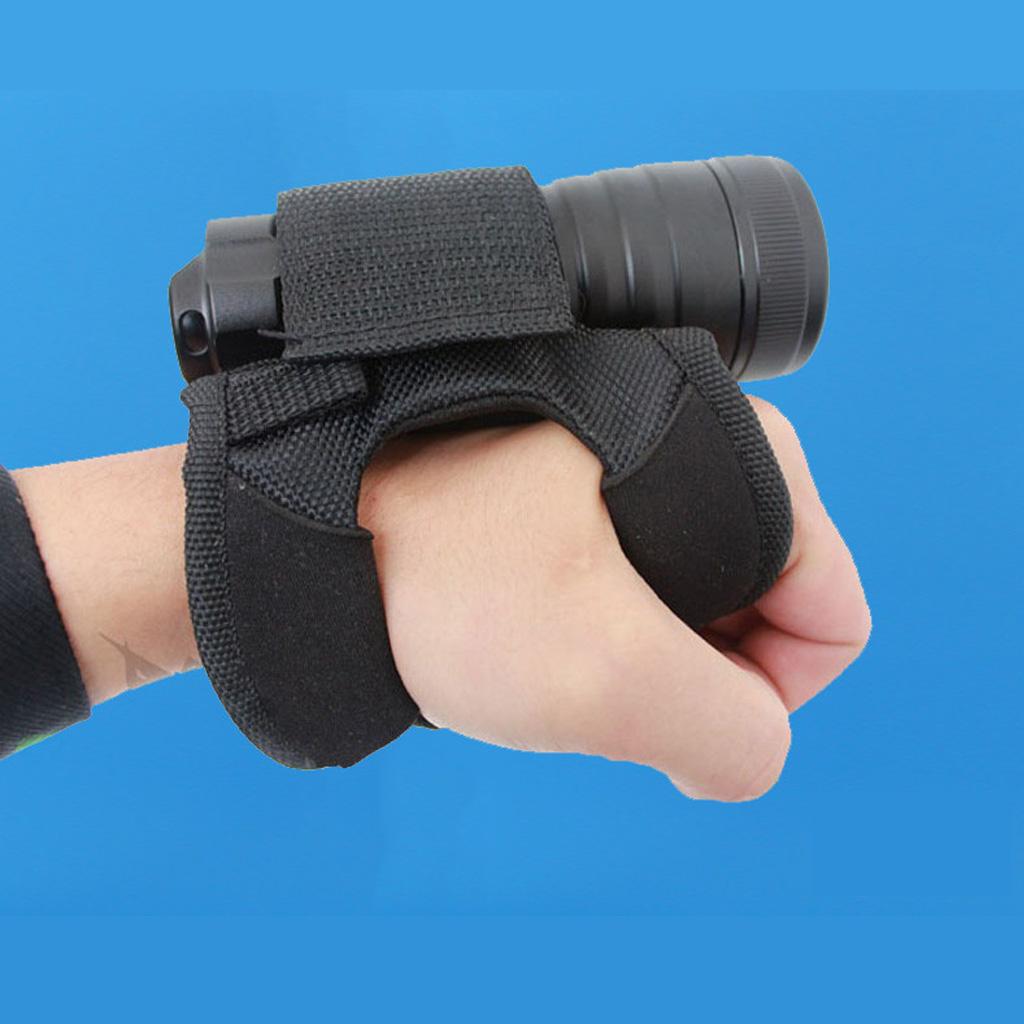 2xHand Free Holder Glove for Scuba Diving Dive Underwater Torch LED Flashlight