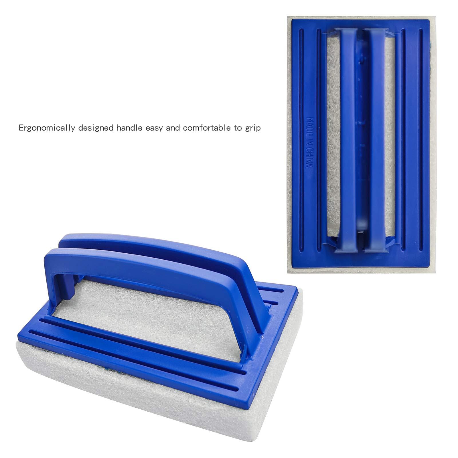 2 miếng cọ Sponge Dòng nước làm sạch bể bơi làm sạch nhựa bàn chải tường bàn chải Biểu đồ nước bàn chải bể bơi để làm sạch các bức tường hồ bơi spa