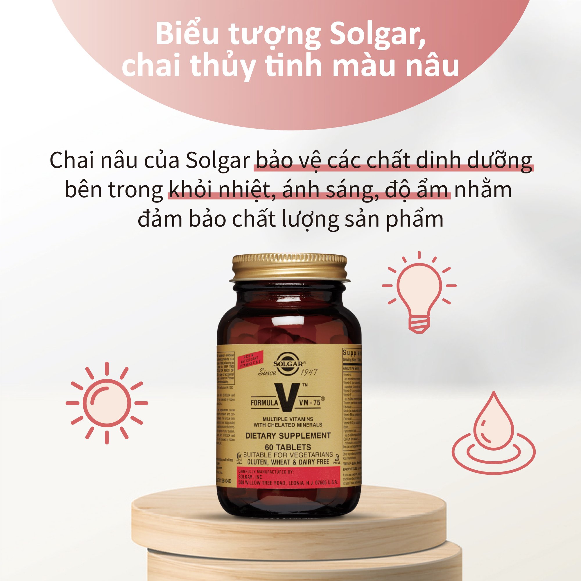 Viên Uống Solgar Formula VM-75 - Chống Oxy Hóa, Bổ Sung Vitamin Và Khoáng Chất, Tăng Cường Chuyển Hóa Năng Lượng 60 viên