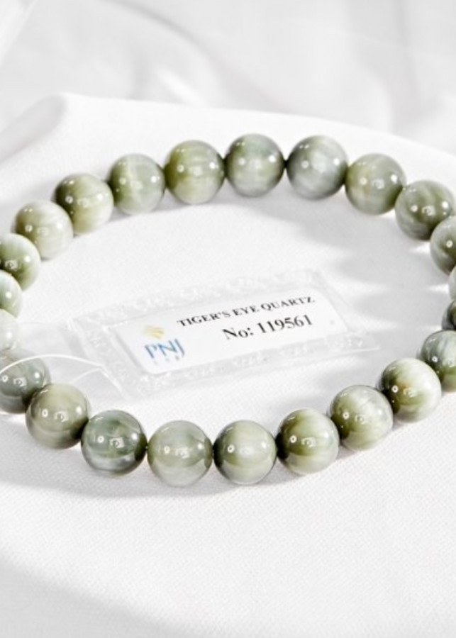 Lắc Tay Opal Mắt Hổ Xanh 8mm Kèm Giấy Kiểm Định