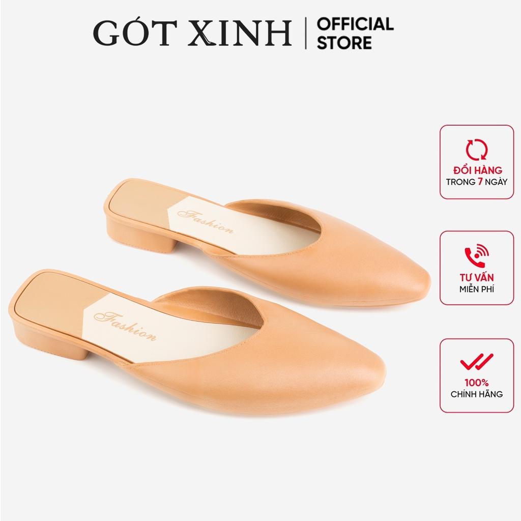 Giày sục nhựa đi mưa nữ GÓT XINH D60 đế cao 2cm