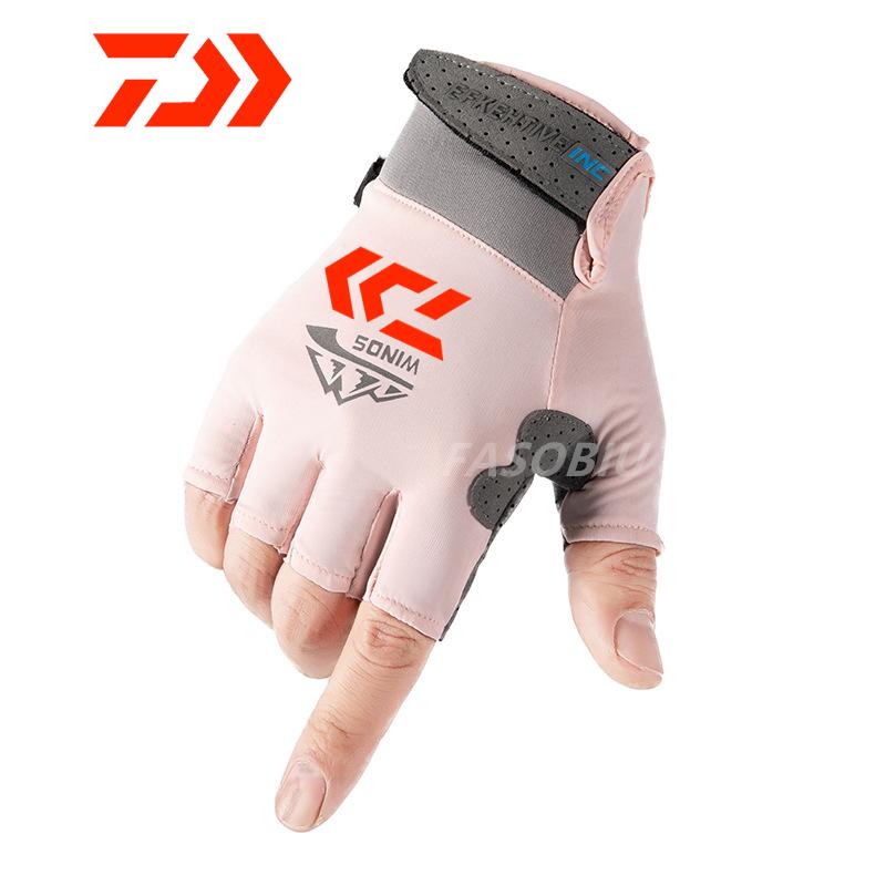 Mới Daiwa Găng Tay Câu Cá Thể Thao Thoáng Găng Tay Câu Cá Thoáng Khí Săn Bắn Chống Trơn Trượt Khi Đi Cắm Trại Đi Xe Đạp Ngón Tay Găng Tay Thể Thao