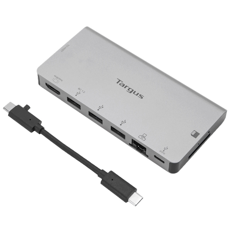 Cổng Chuyển TARGUS 8 In 1 USB-C Docking Station Với Cáp USB-C Có Thể Tháo Rời - DOCK414 - Hàng Chính Hãng