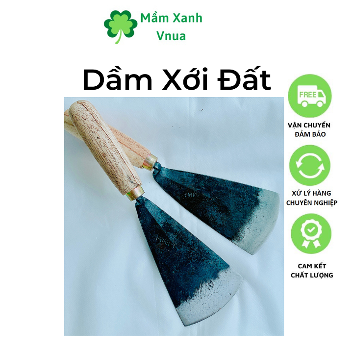 Dầm Xới Đất, Đào Đất Cán Gỗ Lưỡi Dày - Hàng Rèn K43