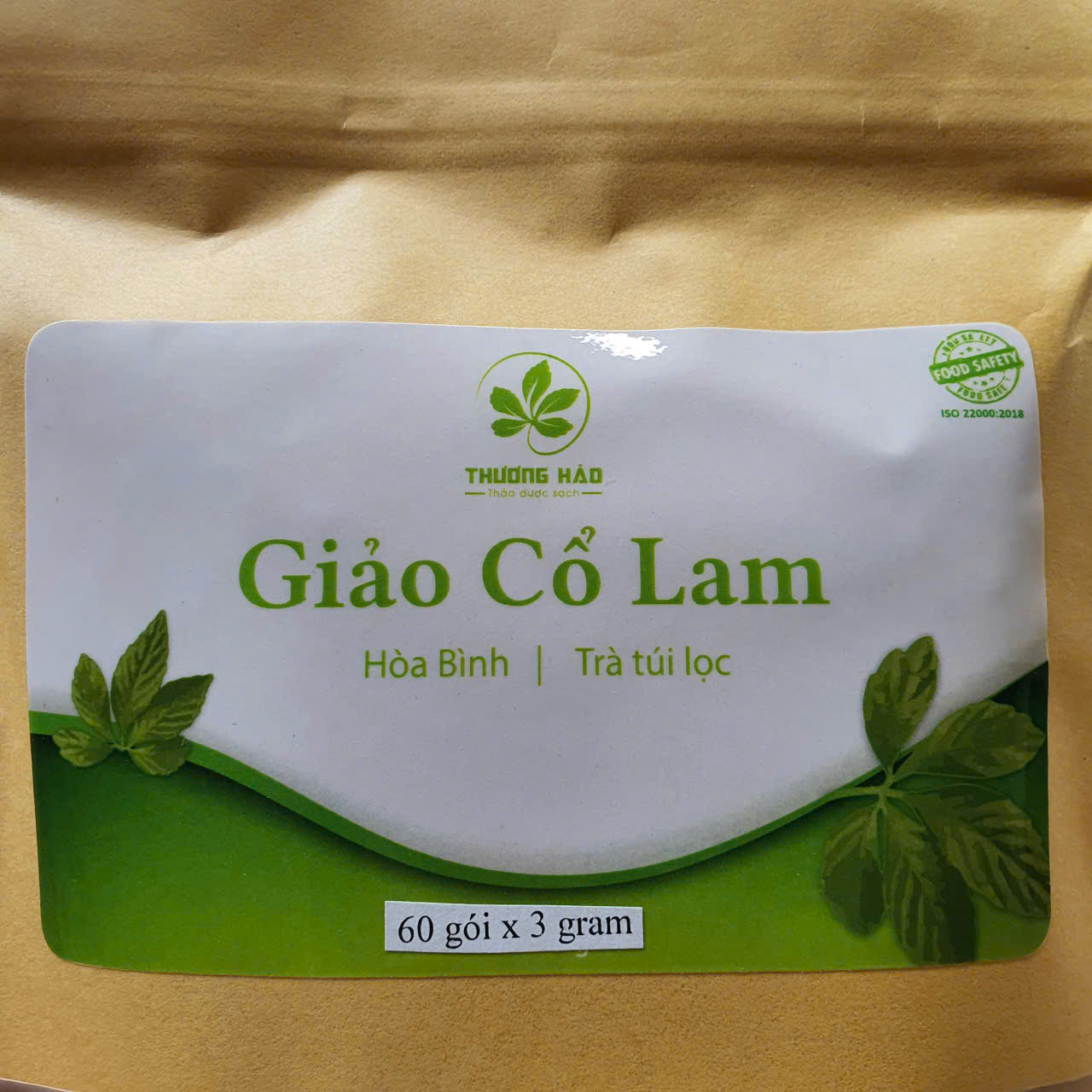 Túi 60 gói trà túi lọc Giảo Cổ Lam 5 lá Hòa Bình