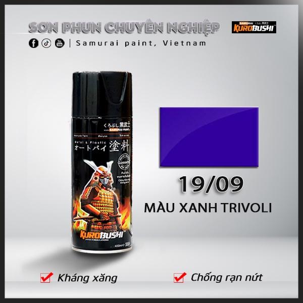 Sơn xịt Samurai Kurobushi - MÀU XANH DƯƠNG TRIVOLI 09 (400ml)