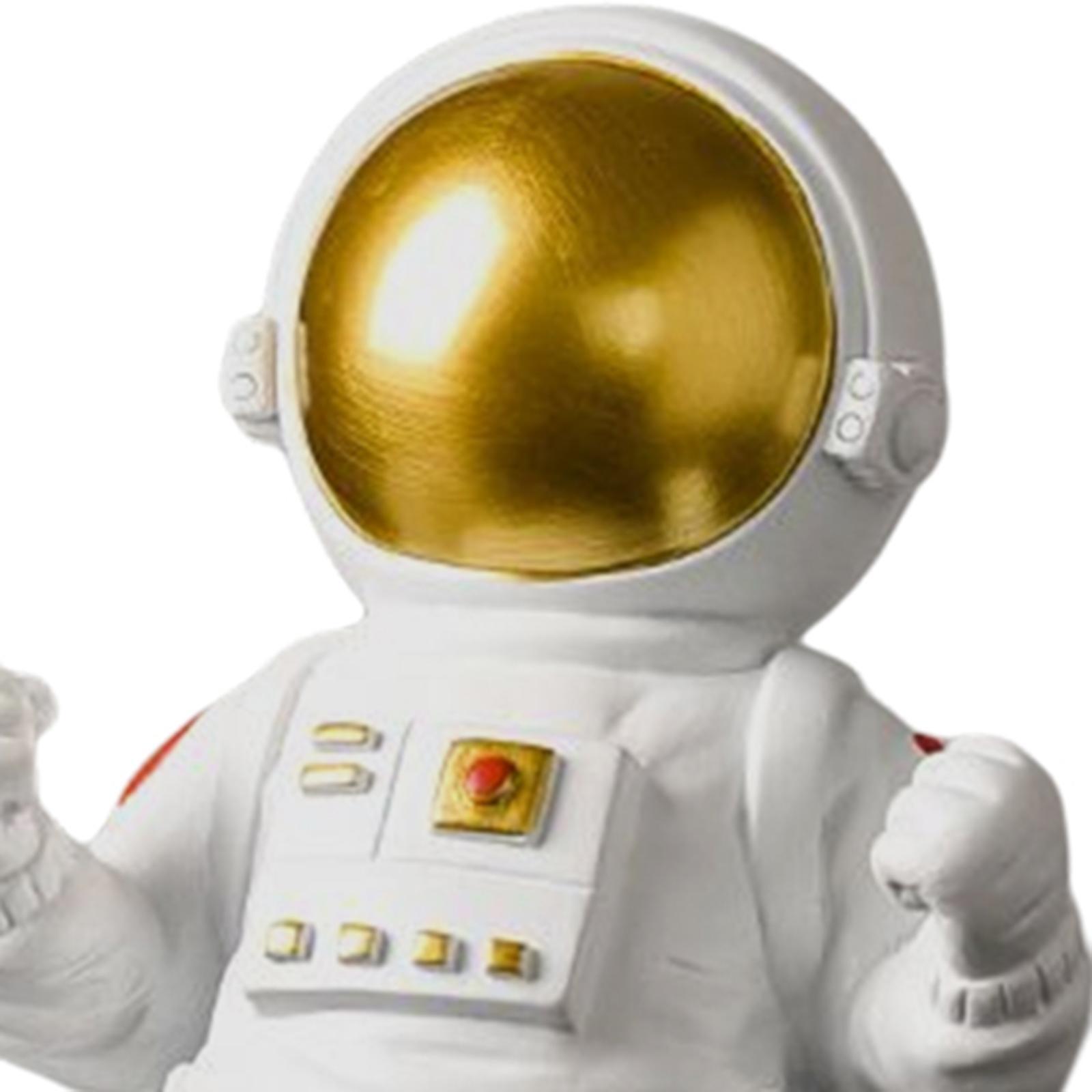 2 Pieces Astronaut Statue Crafts, Figurine Sculpture Gift Kids Bookshelf