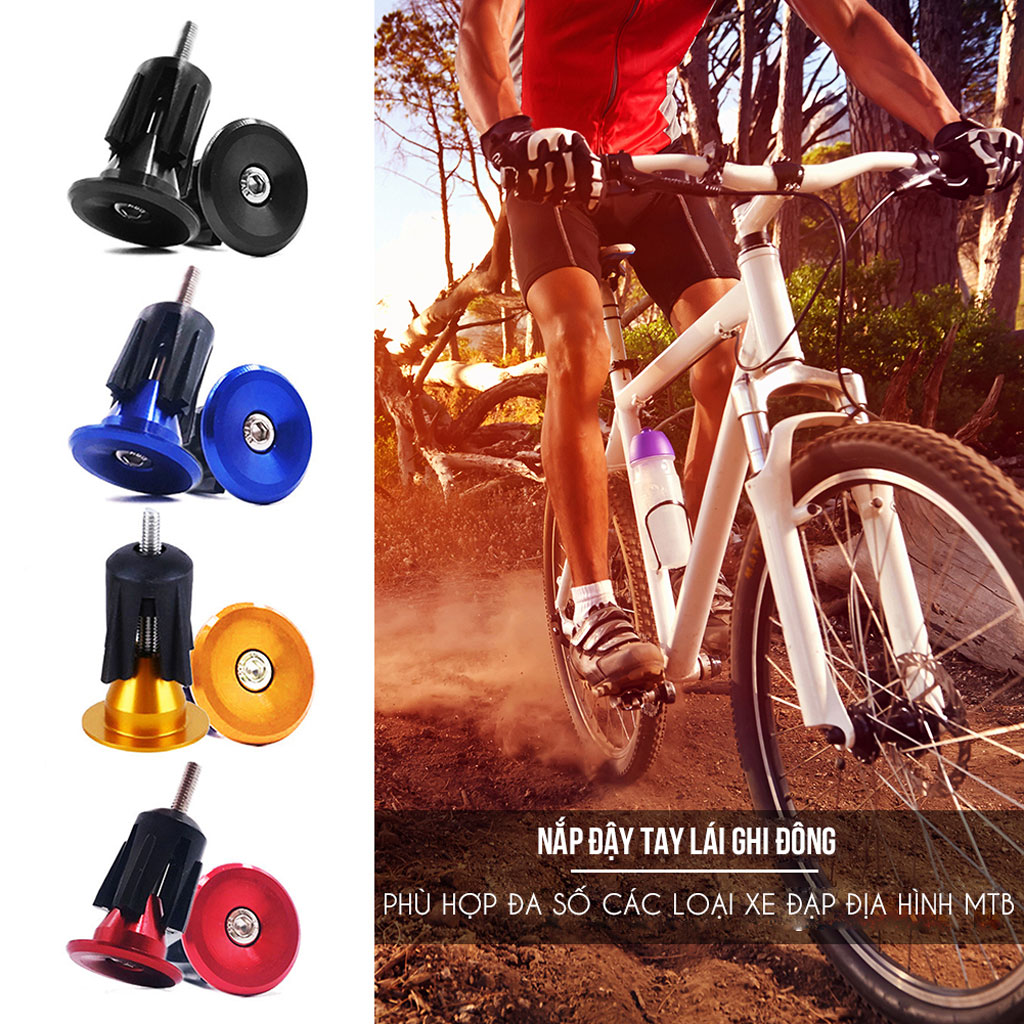 Nắp Chụp Tay Lái Ghi Đông Xe Đạp Leo Núi MTB Chất Liệu Nhôm MaiLee
