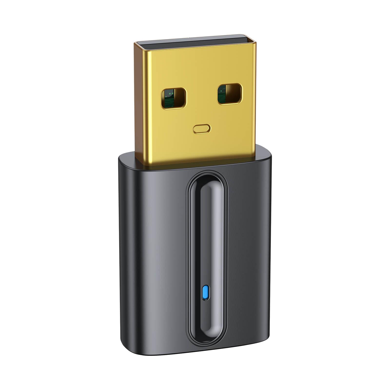 Máy phát BT Bộ phát âm thanh USB Bluetooth 5.0 với Micrô cho TV Máy tính xách tay Máy tính để bàn