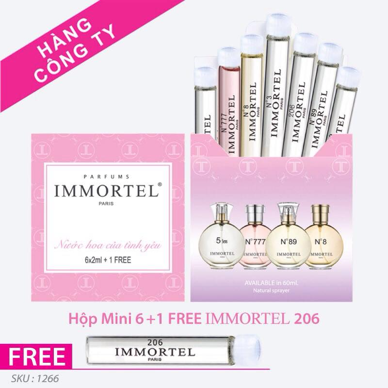 Bộ Nước Hoa IMMORTEL Mini 6 +1 Free 206 - Eau De Parfum