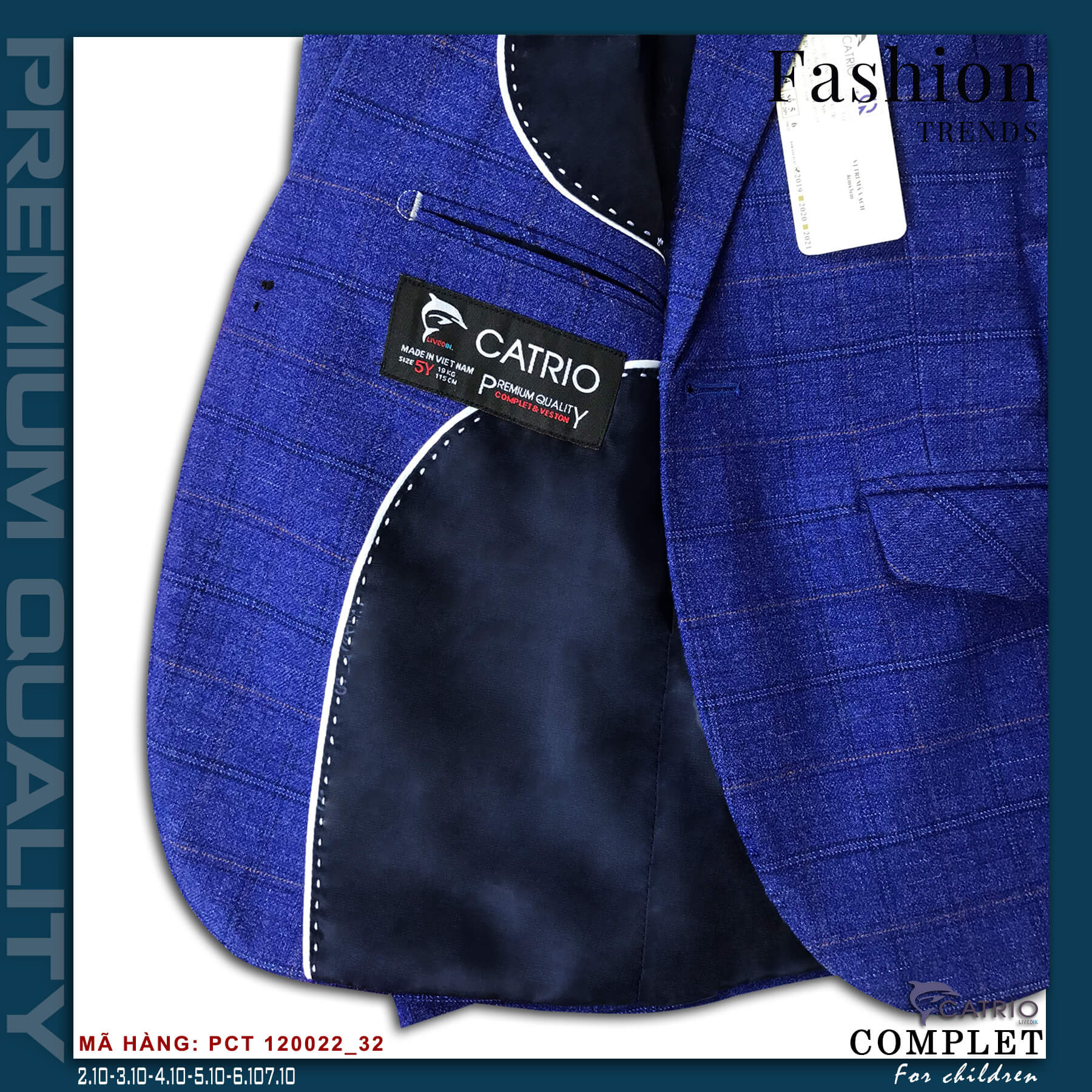 ÁO VEST BÉ TRAI CATRIO PCT120022-32 là áo đờ mi trẻ em từ 2 tuổi đến 12 tuổi là BST quần áo trẻ em CATRIO mùa lễ tết, tiệc cưới hỏi, sự kiện, sinh nhật