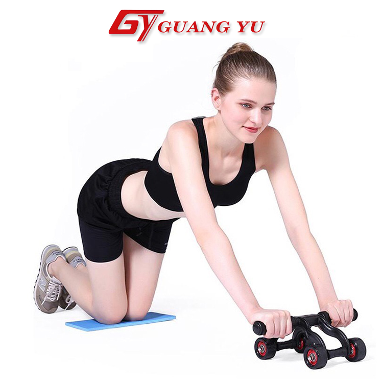 Con lăn tập cơ bụng 4 bánh Guang Yu cải tiến mới, dụng cụ tập cơ bụng tại nhà