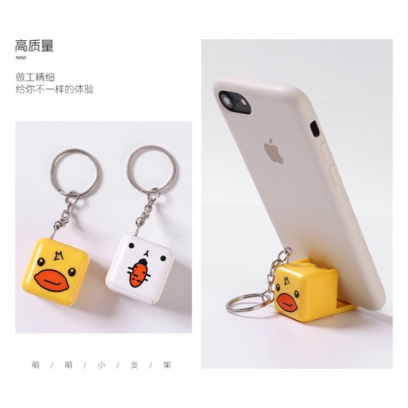Giá đỡ điện thoại di động kiêm móc treo chìa khoá. đồ trang sức hoạt hình sáng tạo Icon Đáng yêu